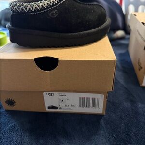 UGG Kids Black Slippers